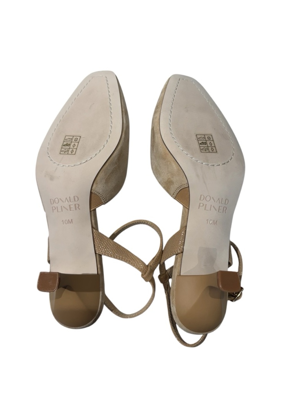 Donald Pliner Beige Suede Slingback Pump Size 10M - Picture 9 of 11